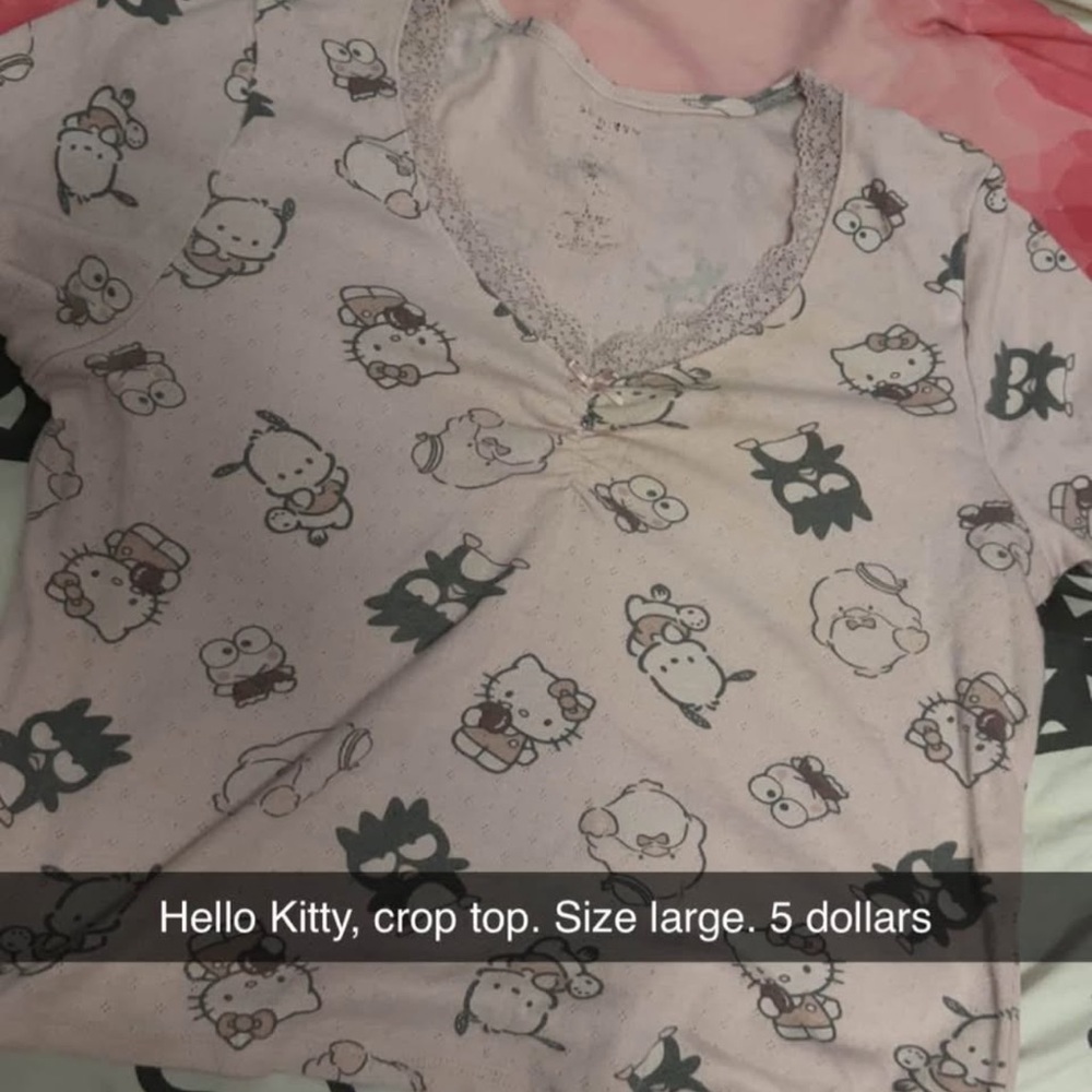 Hello Kitty Pink Patterned Top